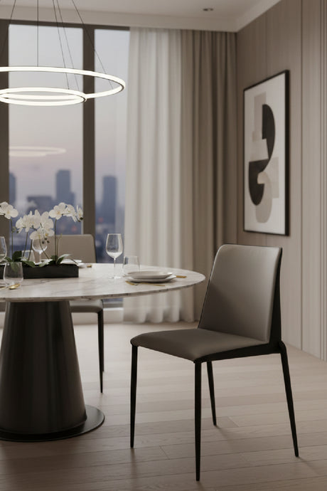   Modern European furniture - Leather Look Stackable Dining Chair - www.oroa.com | Oroa.com
