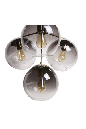   Modern European furniture - 4 Gray Glass Shades Chandelier - www.oroa.com | Oroa.com