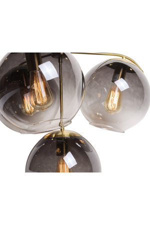   Modern European furniture - 4 Gray Glass Shades Chandelier - www.oroa.com | Oroa.com