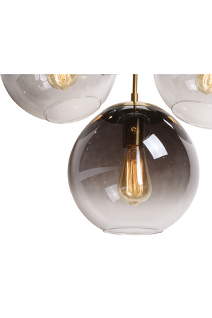   Modern European furniture - 4 Gray Glass Shades Chandelier - www.oroa.com | Oroa.com