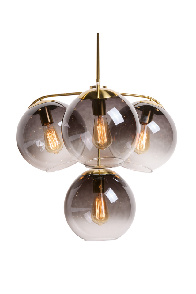 Modern European furniture - 4 Gray Glass Shades Chandelier - www.oroa.com