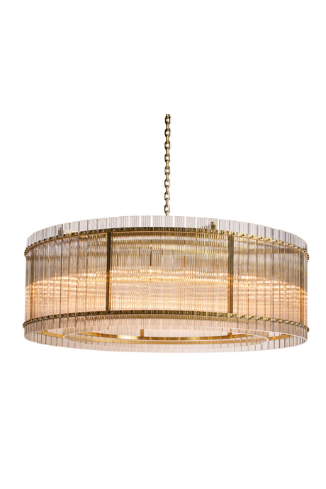   Modern European furniture - Clear Fluted Glass Chandelier L - www.oroa.com | Oroa.com