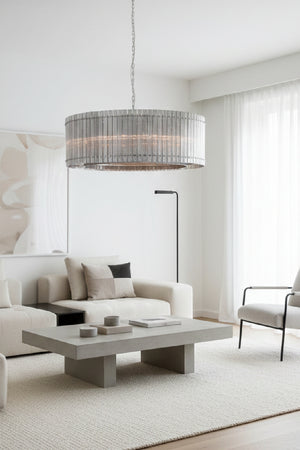   Modern European furniture - Clear Fluted Glass Chandelier L - www.oroa.com | Oroa.com