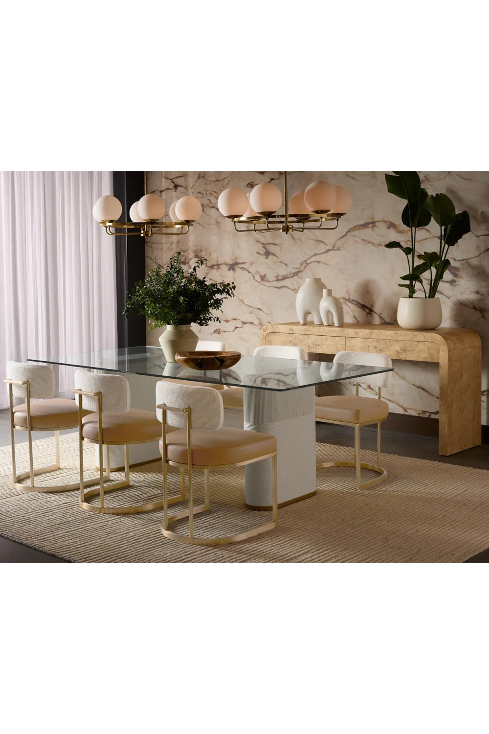   Modern European furniture - Gold Framed White Glass Chandelier - www.oroa.com | Oroa.com