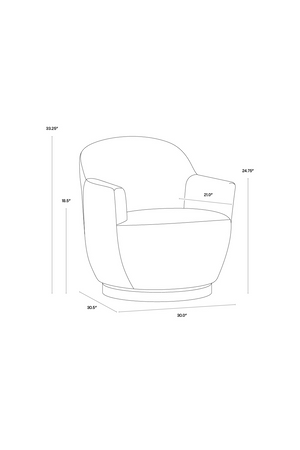   Modern European furniture - Barrel-Back Swivel Lounge Chair - www.oroa.com | Oroa.com