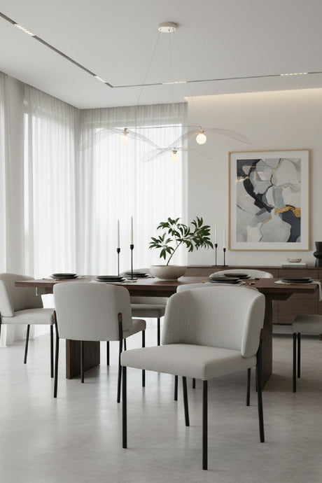   Modern European furniture - Light Gray Dining Chairs (2) - www.oroa.com | Oroa.com