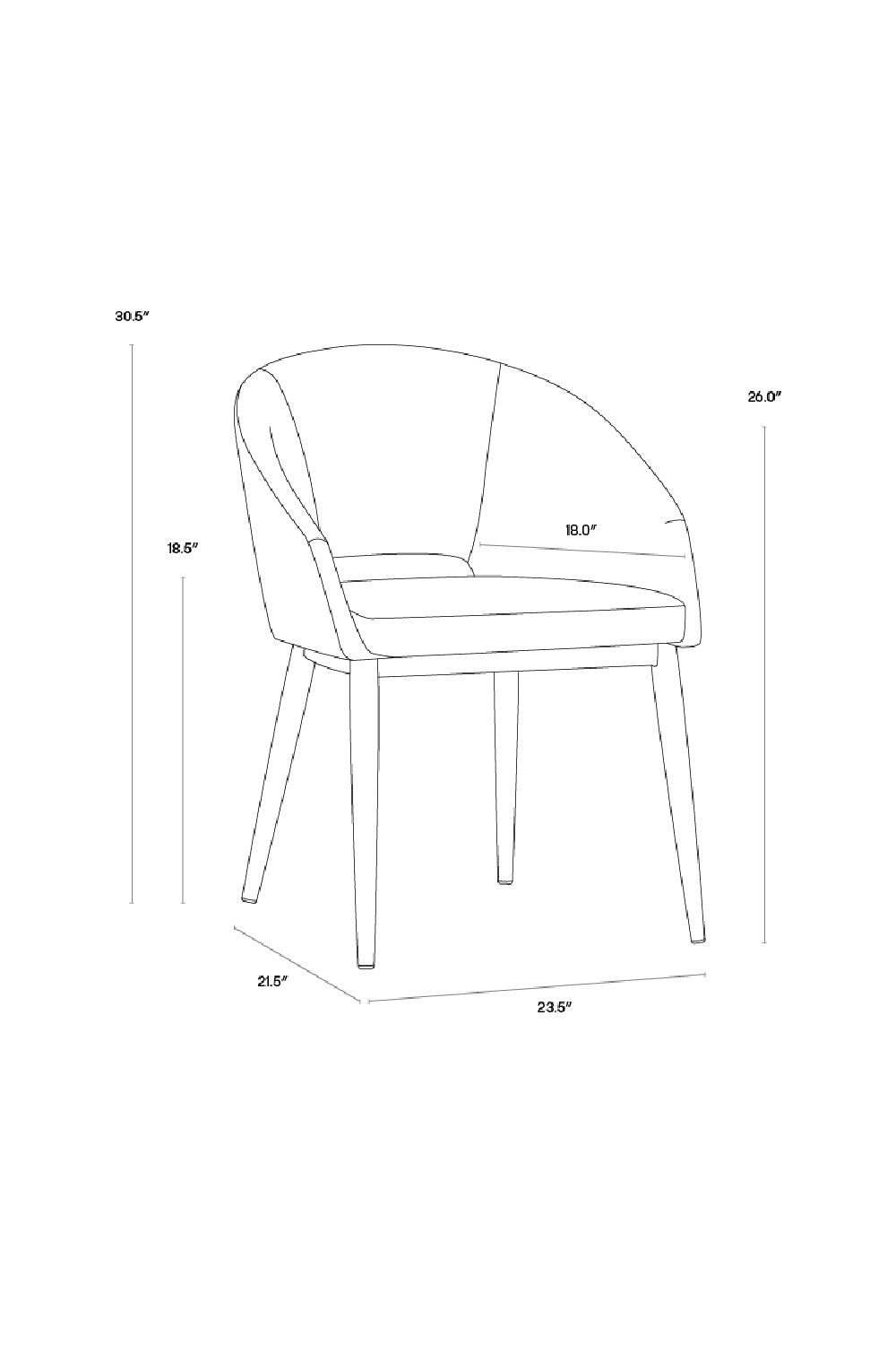  Modern European furniture - Cutout-Back Dining Amchair - www.oroa.com | Oroa.com