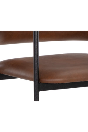   Modern European furniture - Brown Leather Look Bar Stool - www.oroa.com | Oroa.com