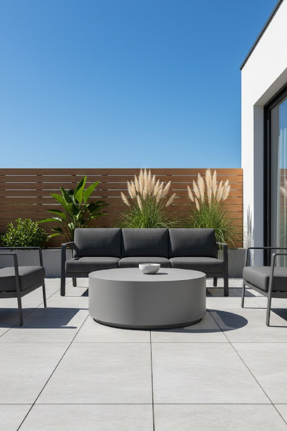   Modern European furniture - Minimalist Concrete Outdoor Coffee Table - www.oroa.com | Oroa.com