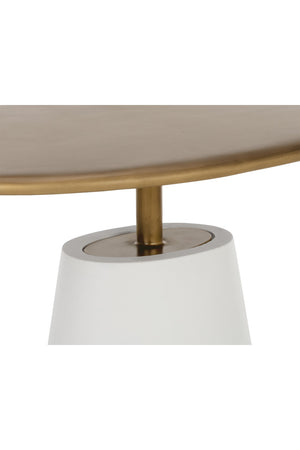   Modern European furniture - Oval Brass Indoor/Outdoor Side Table - www.oroa.com | Oroa.com