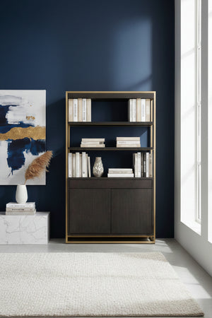   Brown Solid Oak Bookcase Modern European furniture - - www.oroa.com | Oroa.com