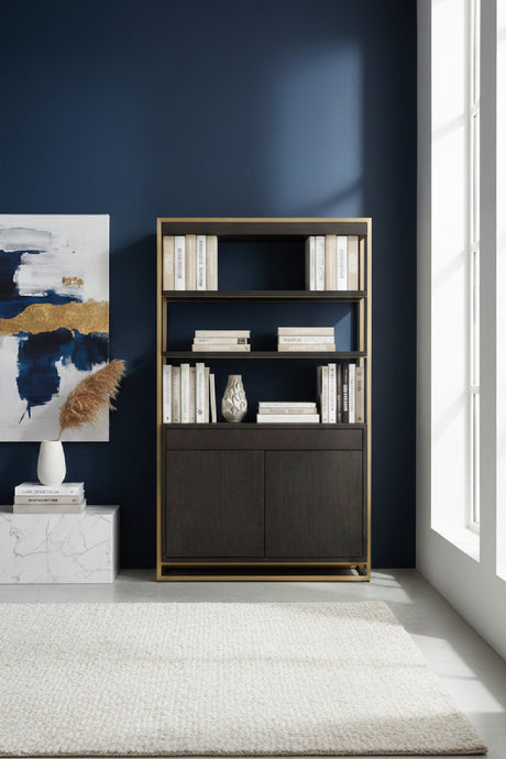   Brown Solid Oak Bookcase Modern European furniture - - www.oroa.com | Oroa.com