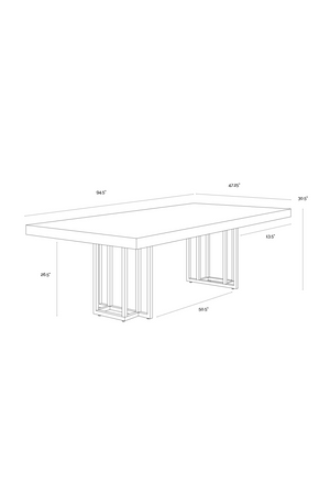   Modern European furniture - Oak Veneer Dining Table  - www.oroa.com | Oroa.com