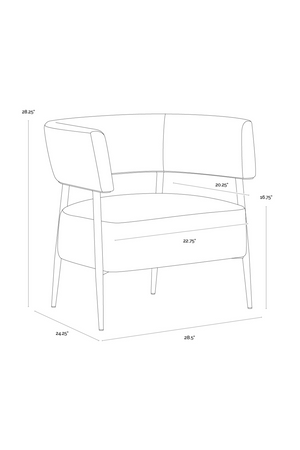   Modern European furniture - Antique Brass Legs Lounge Chair - www.oroa.com | Oroa.com
