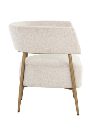   Modern European furniture - Antique Brass Legs Lounge Chair - www.oroa.com | Oroa.com
