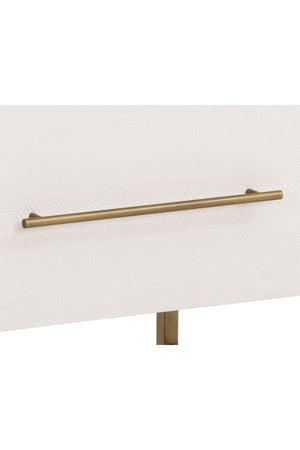   Modern European furniture - Cream Shagreen 1-Drawer Nightstand - www.oroa.com | Oroa.com