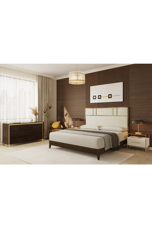   Modern European furniture - Cream Shagreen 1-Drawer Nightstand - www.oroa.com | Oroa.com