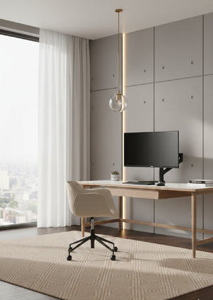   Modern European furniture - Beige Linen Office Chair - www.oroa.com | Oroa.com