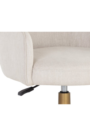   Modern European furniture - Beige Linen Office Chair - www.oroa.com | Oroa.com