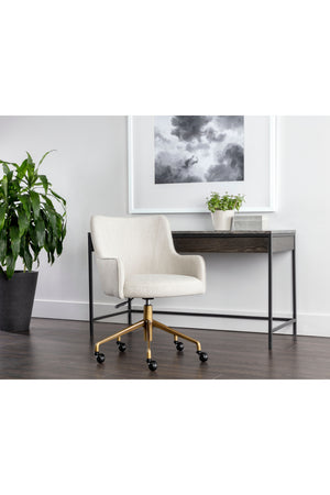   Modern European furniture - Beige Linen Office Chair - www.oroa.com | Oroa.com