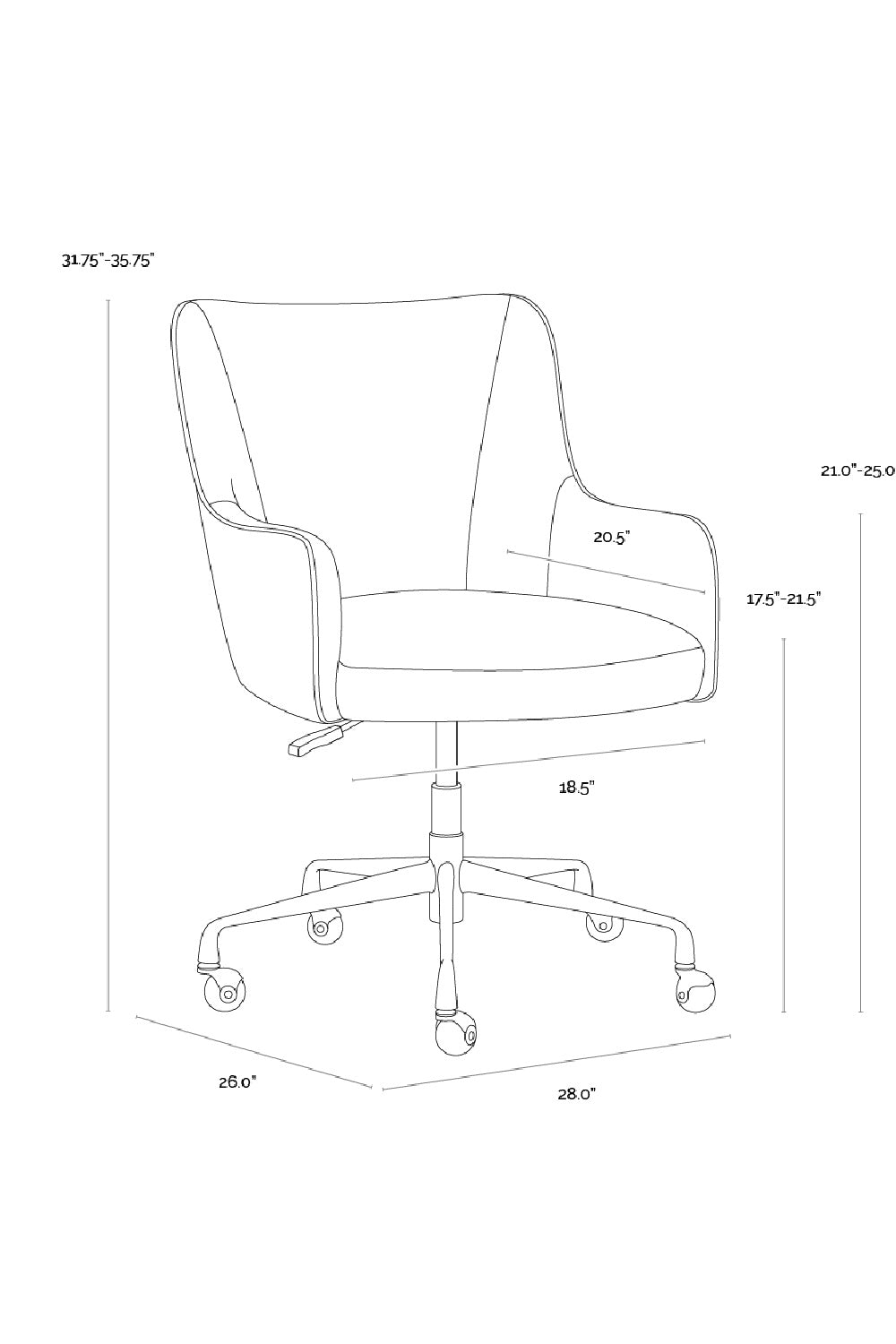   Modern European furniture - Beige Linen Office Chair - www.oroa.com | Oroa.com