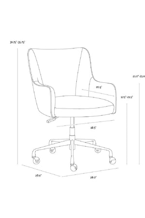   Modern European furniture - Beige Linen Office Chair - www.oroa.com | Oroa.com