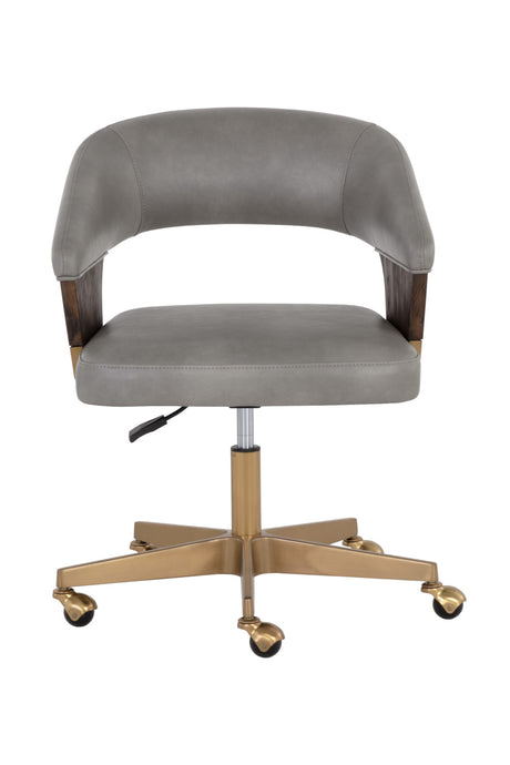  Modern European furniture - Gray Leather Look Office Chair - www.oroa.com | Oroa.com