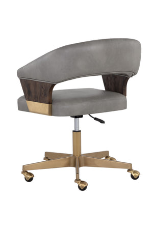   Modern European furniture - Gray Leather Look Office Chair - www.oroa.com | Oroa.com