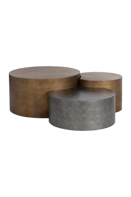   Modern European furniture - Antique Brass Nesting Coffee Tables - www.oroa.com | Oroa.com
