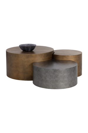  Modern European furniture - Antique Brass Nesting Coffee Tables - www.oroa.com | Oroa.com