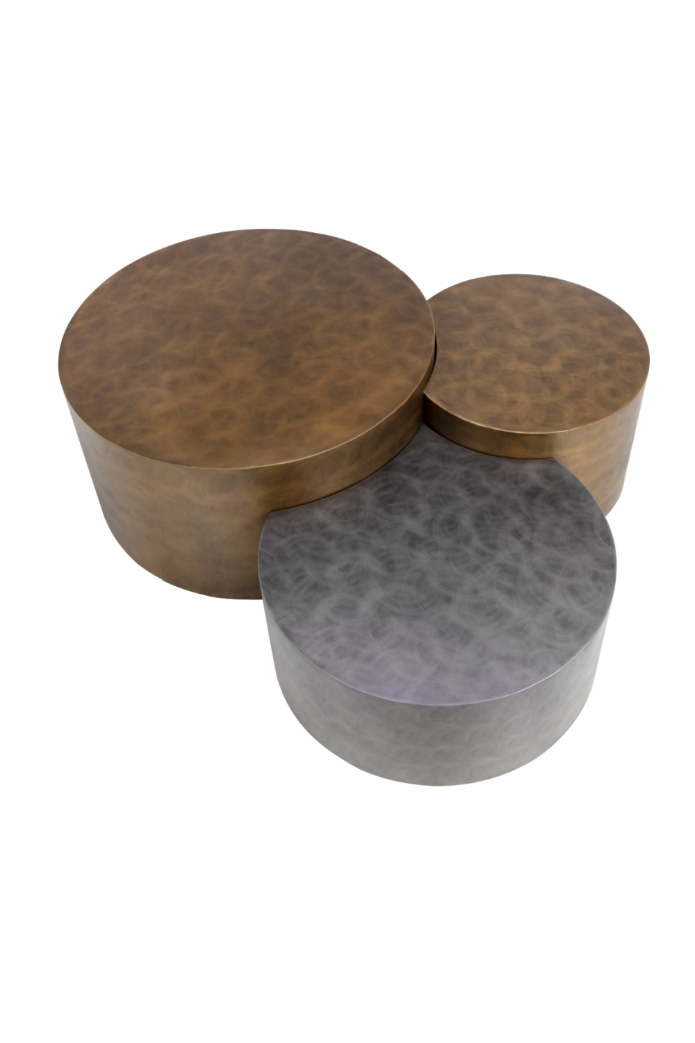   Modern European furniture - Antique Brass Nesting Coffee Tables - www.oroa.com | Oroa.com