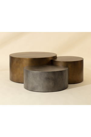   Modern European furniture - Antique Brass Nesting Coffee Tables - www.oroa.com | Oroa.com