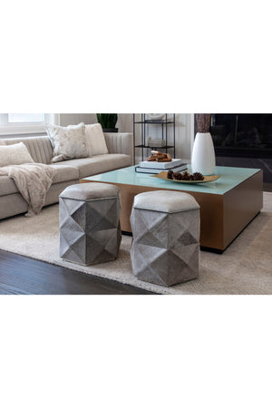   Modern European furniture - Gold Framed Square Coffee Table - www.oroa.com | Oroa.com