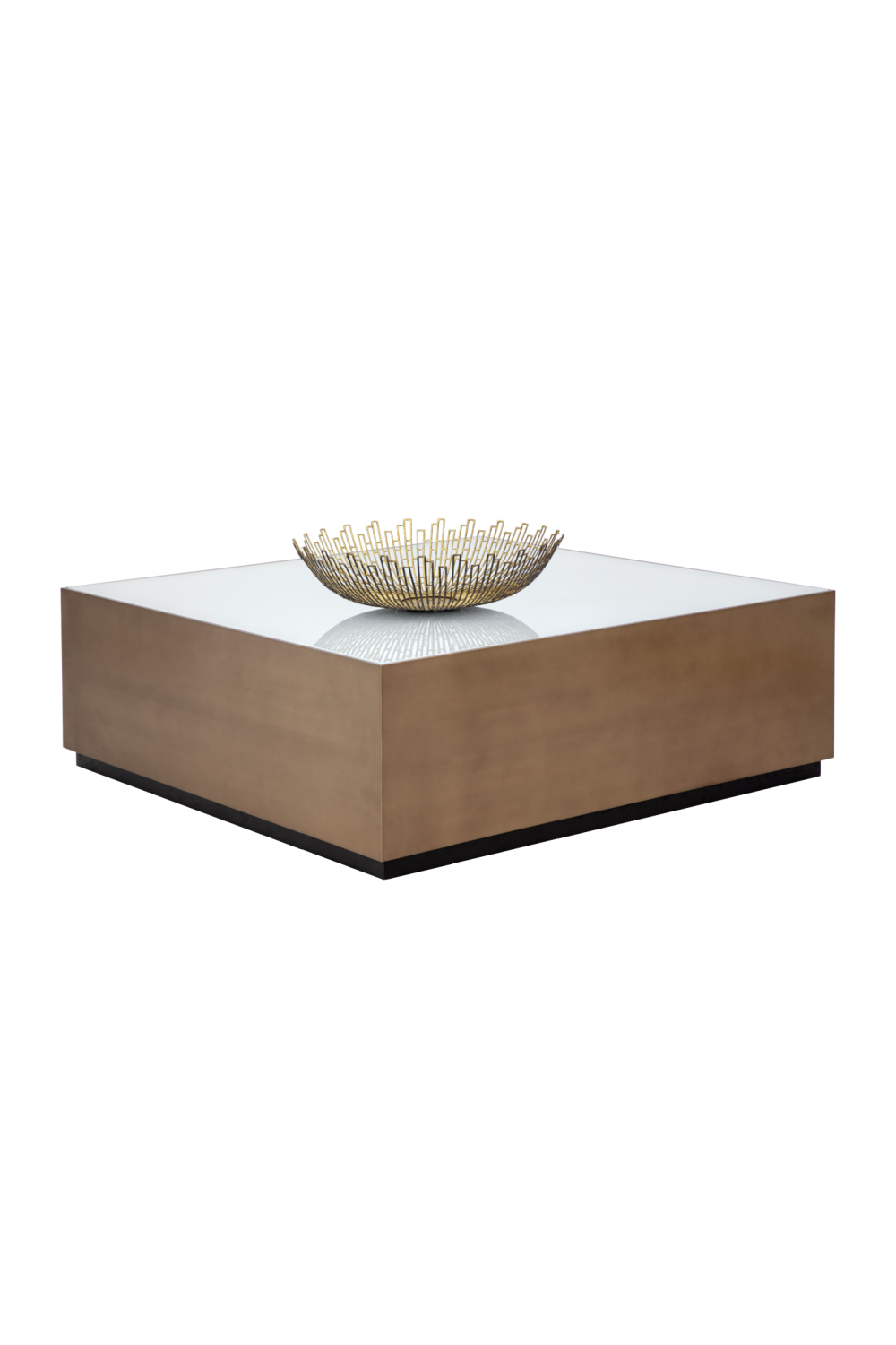   Modern European furniture - Gold Framed Square Coffee Table - www.oroa.com | Oroa.com
