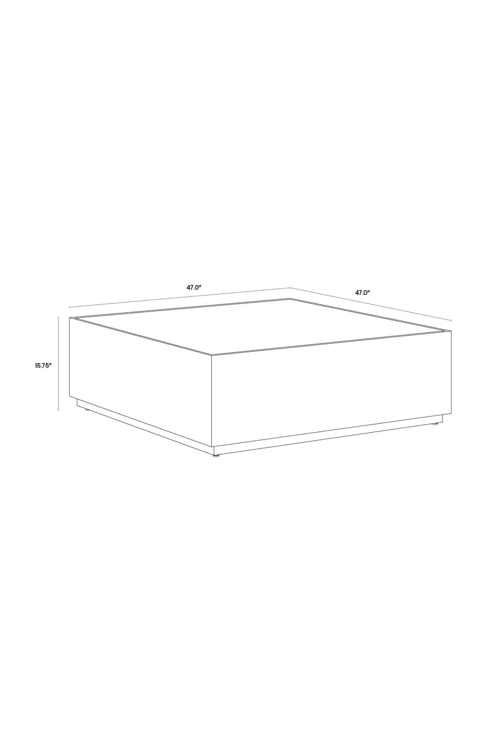   Modern European furniture - Gold Framed Square Coffee Table - www.oroa.com | Oroa.com