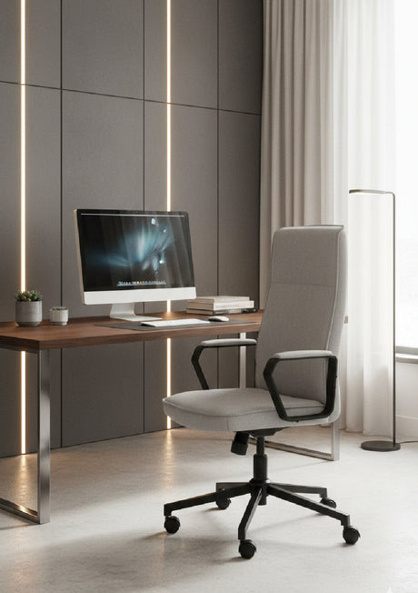   Modern European furniture - Gray High-Back Office Chair - www.oroa.com | Oroa.com