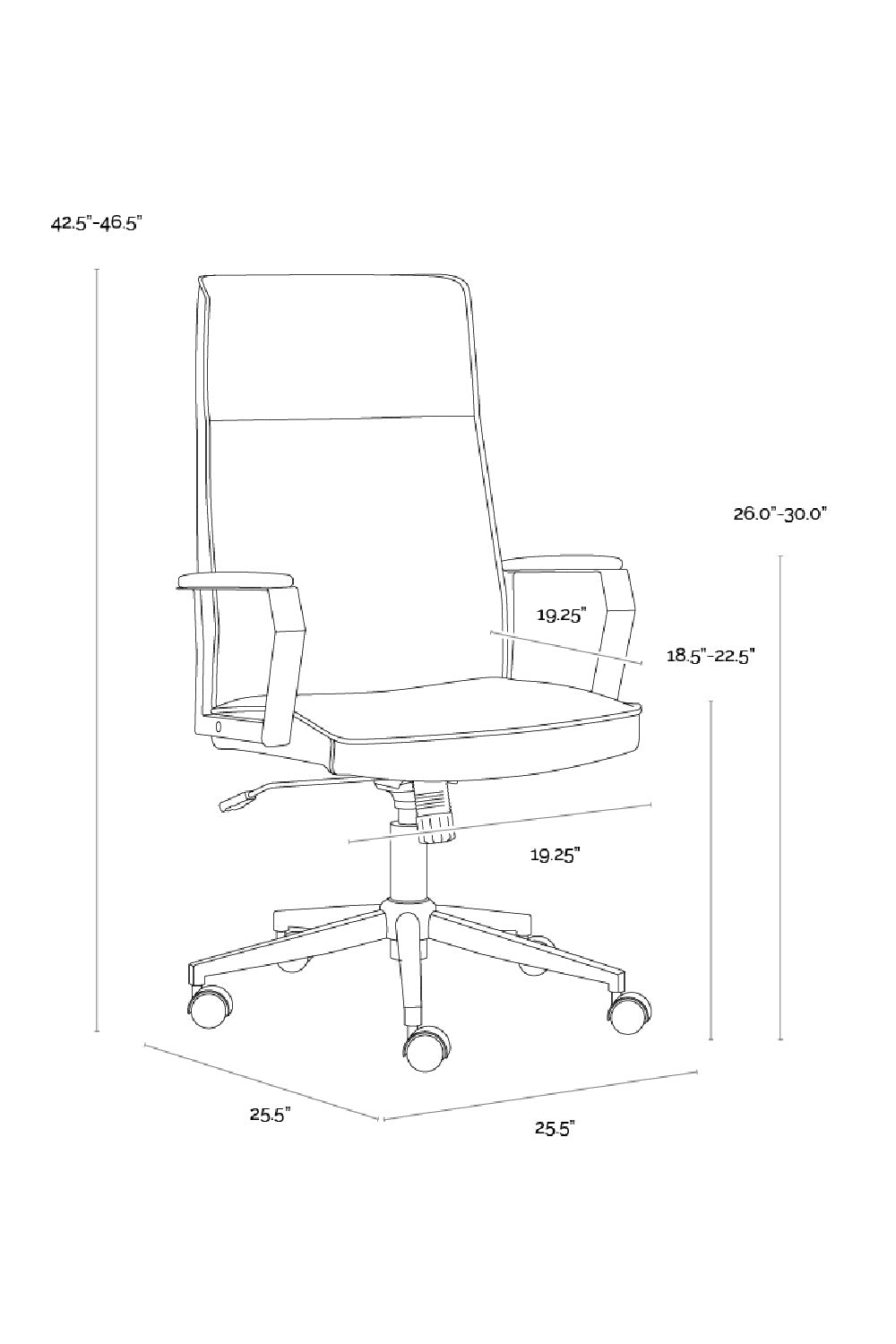   Modern European furniture - Gray High-Back Office Chair - www.oroa.com | Oroa.com