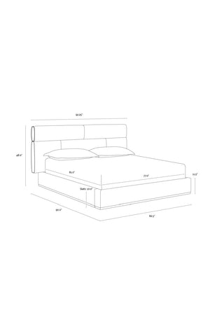   Modern European furniture - Tufted Cream King Bed - www.oroa.com | Oroa.com