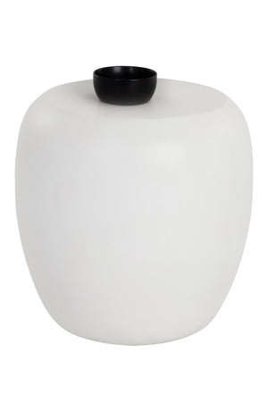   Modern European furniture - White Concrete Indoor/Outdoor End Table - www.oroa.com | Oroa.com
