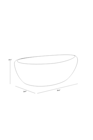   Modern European furniture - White Organic-Shaped Indoor/Outdoor Coffee Table L - www.oroa.com | Oroa.com