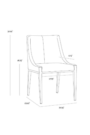   Modern European furniture - Fabric Upholstered Dining Chair - www.oroa.com | Oroa.com