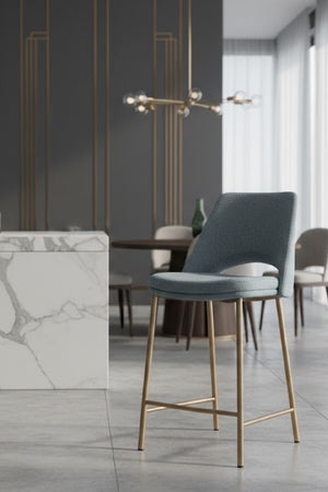   Modern European furniture - Blue Cutout-Back Counter Stool - www.oroa.com | Oroa.com