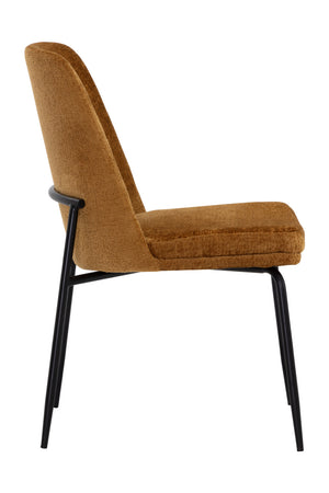   Modern European furniture - Brown Fabric Dining Chairs (2) - www.oroa.com | Oroa.com