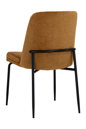   Modern European furniture - Brown Fabric Dining Chairs (2) - www.oroa.com | Oroa.com