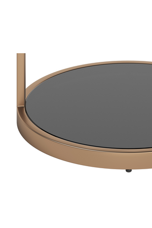   Modern European furniture  Round Black Glass End Table - www.oroa.com | Oroa.com