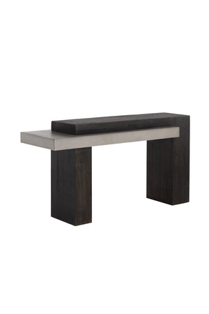   Modern European furniture - Rectangular Timber-Effect Indoor/Outdoor Console Table - www.oroa.com | Oroa.com