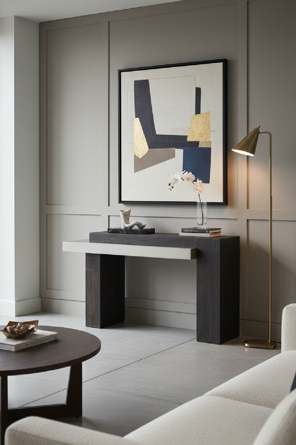   Modern European furniture - Rectangular Timber-Effect Indoor/Outdoor Console Table - www.oroa.com | Oroa.com