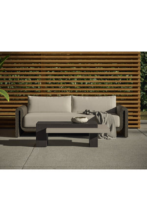   Modern European furniture - Rectangular Timber-Effect Indoor/Outdoor Coffee Table - www.oroa.com | Oroa.com