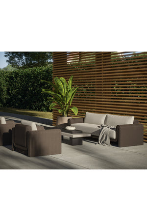   Modern European furniture - Rectangular Timber-Effect Indoor/Outdoor Coffee Table - www.oroa.com | Oroa.com