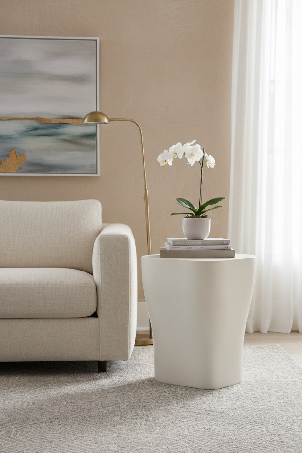   Modern European furniture - White Freeform Outdoor End Table L - www.oroa.com | Oroa.com